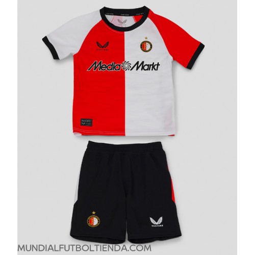 Camiseta Feyenoord Primera Equipación Replica 2024-25 para niños mangas cortas (+ Pantalones cortos)